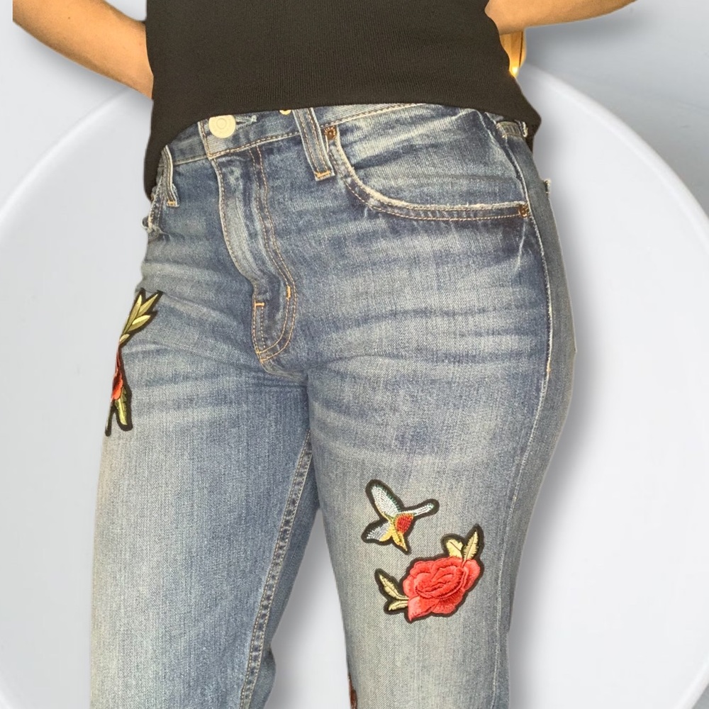Joie Jeans with Floral and Butterfly Detail 🦋🌹